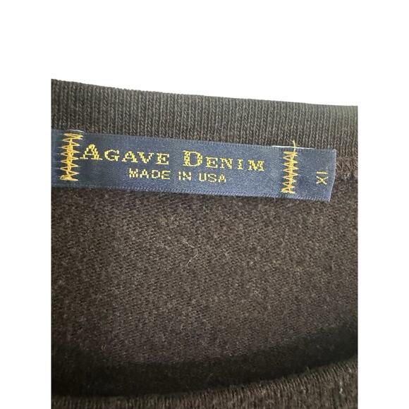 Agave Mens XL Luxe Standard Fit Crew Neck Long Sleeve Pullover Shirt Brown #5640 - Picture 4 of 9